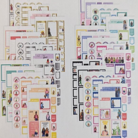 NWT Happy Planner Rong Rong 'Everyday' 571 pcs Sticker Book Classic Fashion NEW - Picture 4 of 6